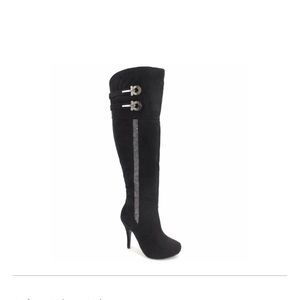 New Sexy Classy Black Faux Suede Boots